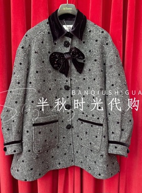 (小魔女)LF25D41SY120原4295Lefame拉飞姆25冬植绒毛呢外套