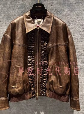 （小魔女）LF25D21SC143原2895Lefame拉飞姆25冬复古PU皮短外套