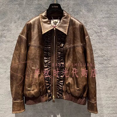 （小魔女）LF25D21SC143原2895Lefame拉飞姆25冬复古PU皮短外套