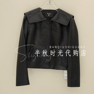 （小魔女）XSC0V02B 原4280卡洛琳Caroline正品26年春款皮衣外套