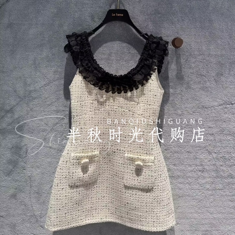 （小魔女）LF26C01SO190原2895LeFe拉*飞姆2026春装珠绣花连衣裙