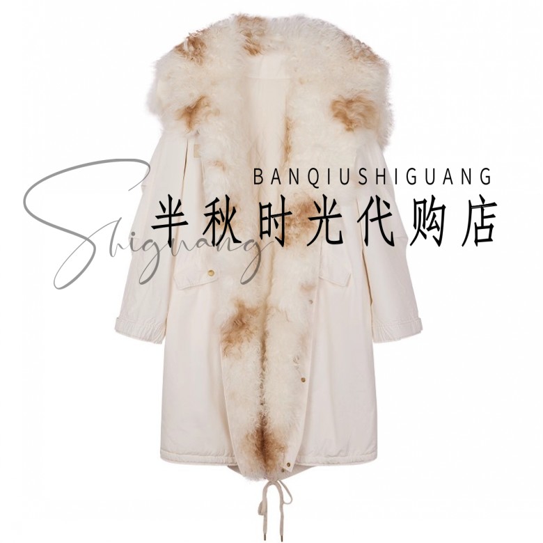 (小魔女)UY25442D152148原9999UOY双皇冠正品25冬羊毛领派克大衣