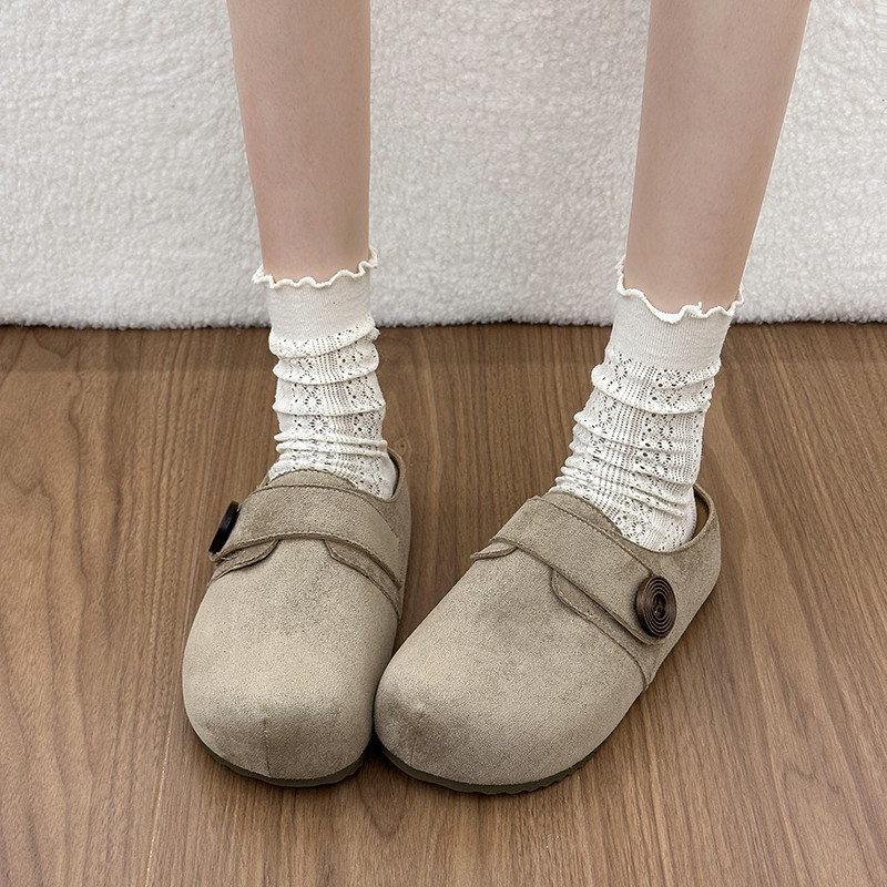 厚底内增高勃肯鞋子女款2026新款爆款春季一脚蹬包头半拖勃肯单鞋,女鞋,包头拖,淘宝优惠券,粉丝福利购,淘宝优惠卷