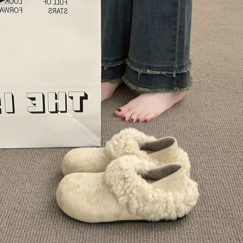 巨好看厚底加绒全包勃肯鞋两穿毛毛鞋女2025新款冬季雪地豆豆棉鞋,女鞋,棉鞋,淘宝优惠券,粉丝福利购,淘宝优惠卷