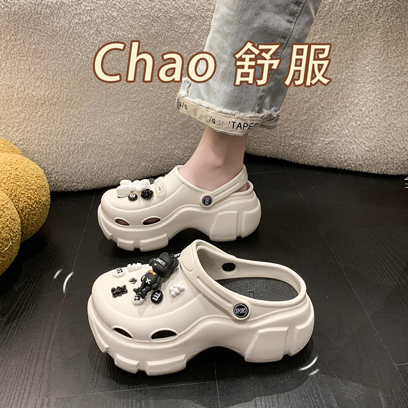 diy沙滩凉拖洞洞鞋时尚潮