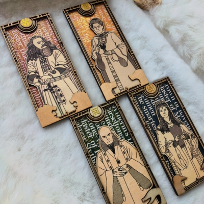 砚池寄售哈利波特同人周边学院创建者木雕浮雕烫金冰箱贴格兰芬多