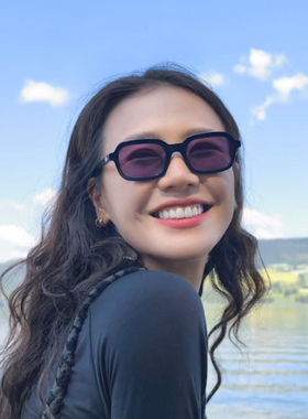 花儿与少年马思纯同款小框方形太阳镜墨镜复古男女简约太阳眼镜潮