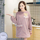 家居罩衣成人男女可爱反穿衣有带袖 厨房做饭围裙长袖 围裙 时尚 韩版