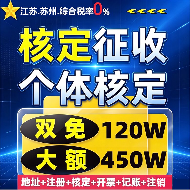 个体户核定征收大额核定小额双免公司税务筹划电商合规财税务咨询 - 实物图