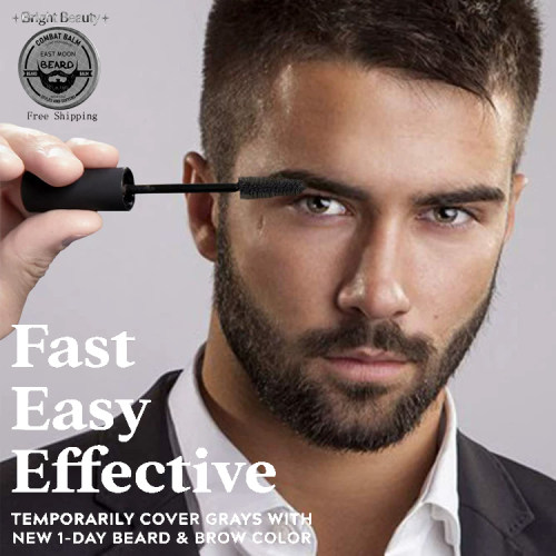 Man waterproof black brown beard with thick coating natural