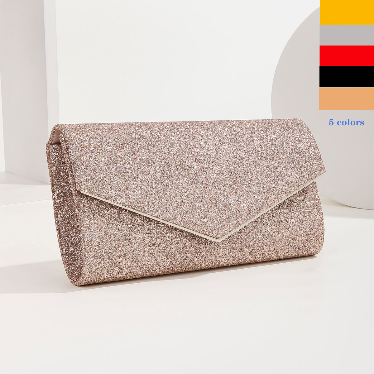 Bronzing formal clutch bag for women elegant bling mini bag