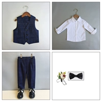 Комплект, рубашка, жилет, штаны, галстук-бабочка на лацкан, 3 предмета