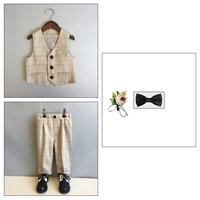 Комплект, жилет, штаны, галстук-бабочка на лацкан