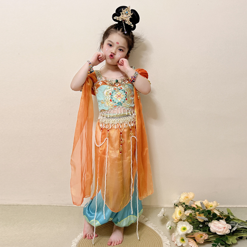 儿童敦煌舞蹈服飞天汉服女童