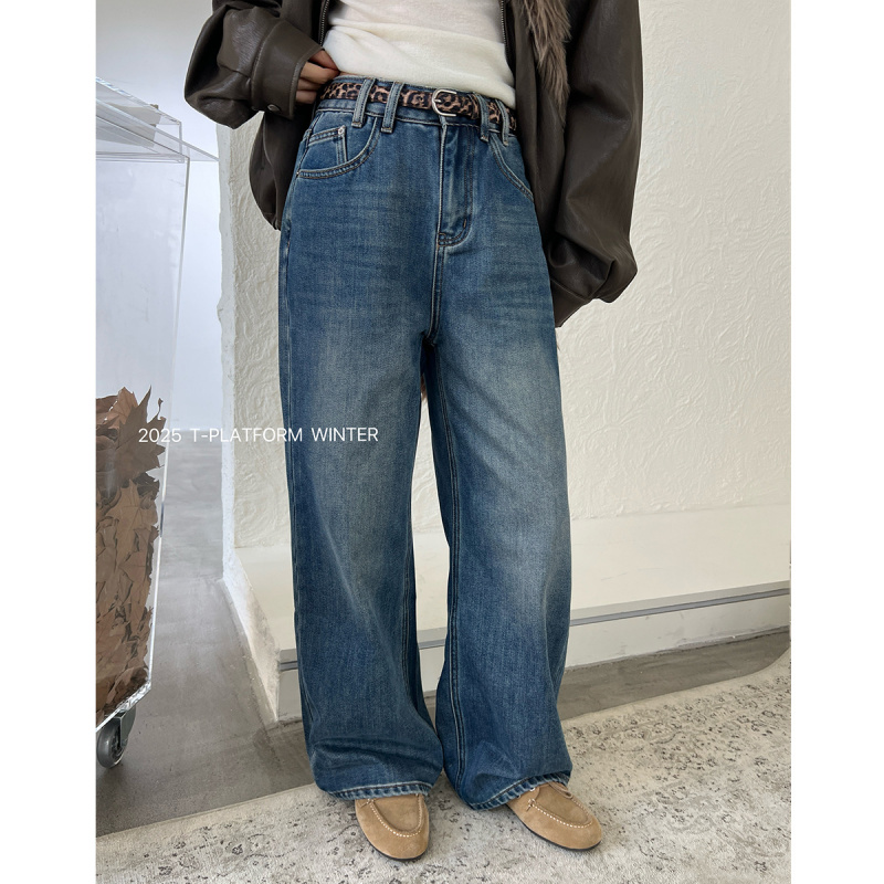 T台十三行水洗做旧牛仔裤
