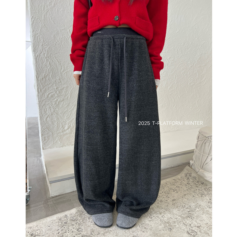 ［T台］T-PLATFORM广州十三行 条纹休闲裤爆版延续加厚绒款3587-2