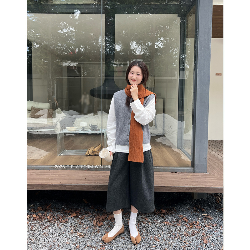 T台初冬毛呢七分裤011