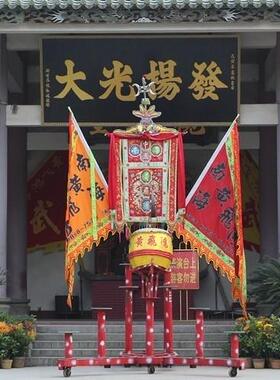 靖定制数码印刷醒狮三角旗舞狮旗战旗交流旗武术旗三旗五旗仿古旗
