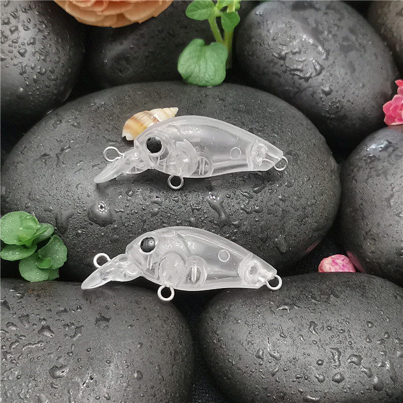 迷你浮水小摇滚路亚饵透明坯体