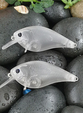 多渔趣 6.8cm/8g带噪音钢珠浮水摇滚路亚饵无涂装DIY空白鱼体假饵