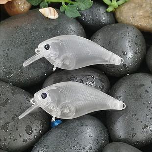 DIY空白鱼体假饵 8g带噪音钢珠浮水摇滚路亚饵无涂装 多渔趣 6.8cm