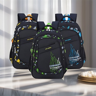 防驼背芝麻宝贝一到三年级小学生大容量书包减负护脊轻便男孩男童
