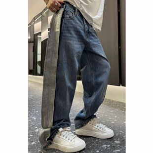 陈发财2026新款四季通用男士时尚潮流高级感日常出行直筒牛仔裤