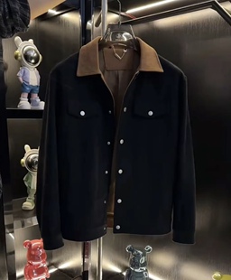 轻奢撞色翻领夹克男高级感时尚 新款 26春季 休闲外套 高定专属