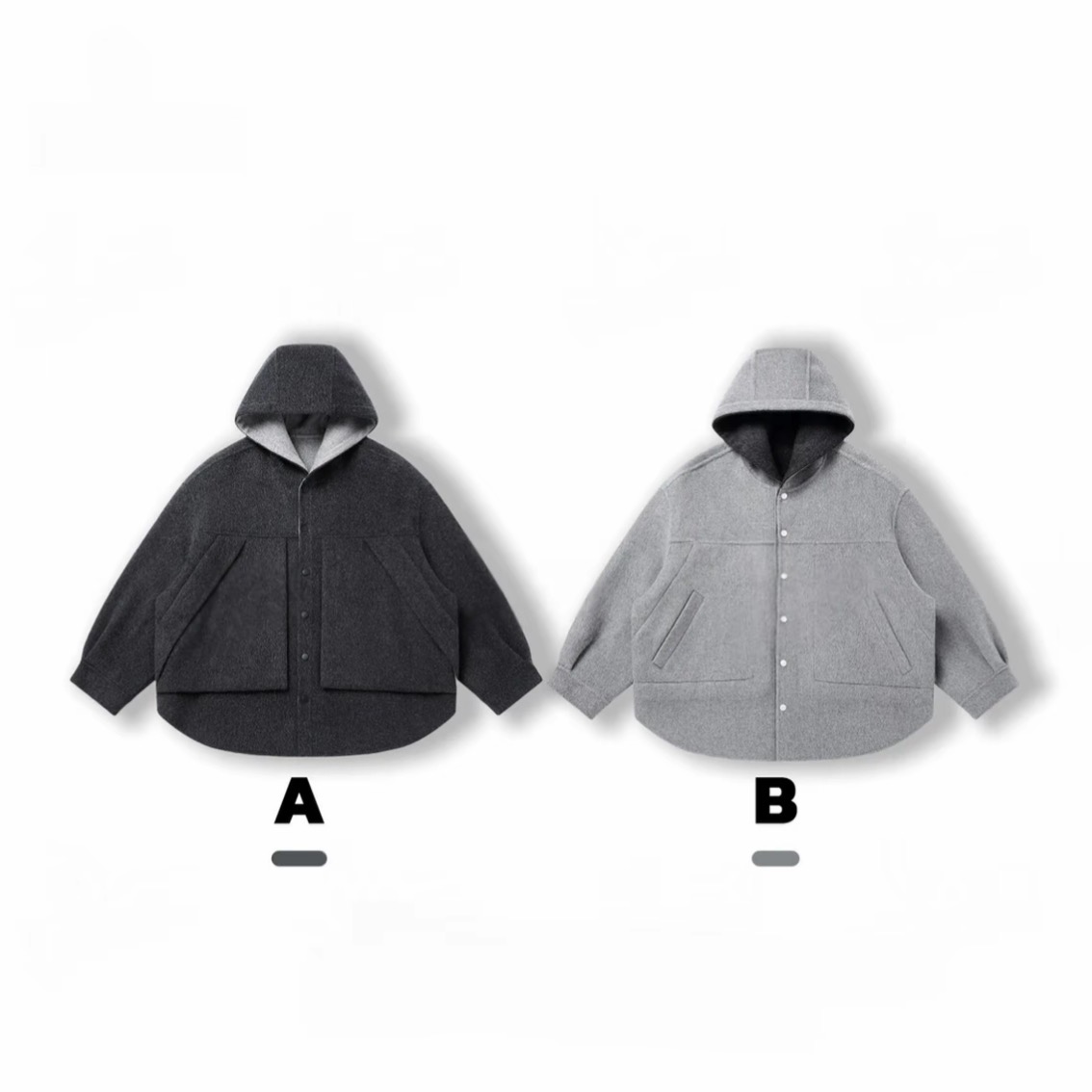 骁航25FW双色两面穿连帽外套大口袋男夹克外套百搭秋冬双面