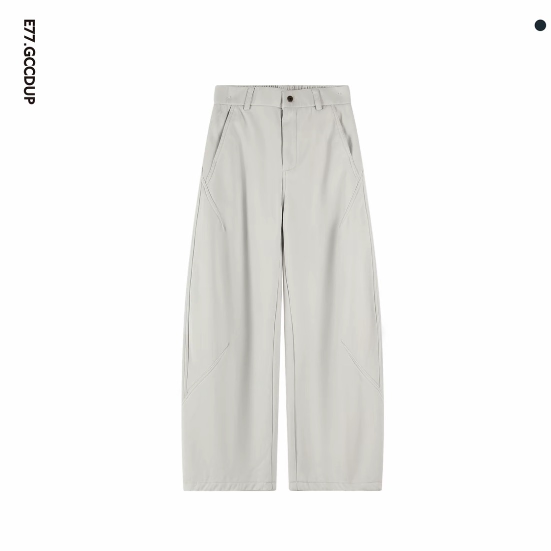 CCCDUPE55本徕100%赛络纺全棉双股纱立裁结构微弯刀直筒休闲裤