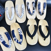 男人字拖中国风木屐日系2021年黑色透气夏季 日本日式 木拖鞋 日常