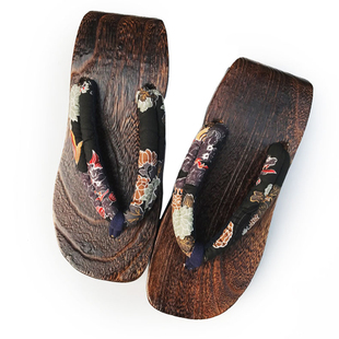 分左右夏季COS拖鞋人字拖日本实木木屐男日式中国风休闲男士时尚