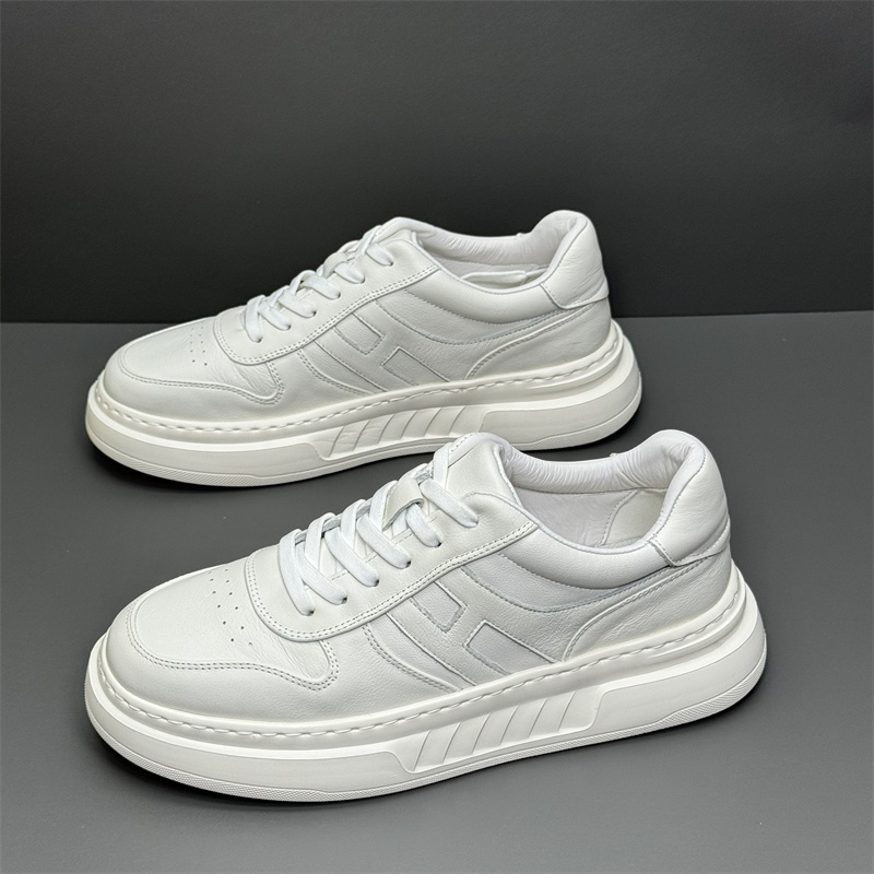 外贸尾货真皮品牌撤柜头层牛皮新款厚底时尚百搭休闲特价捡漏男鞋