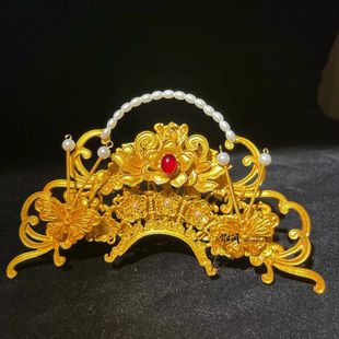 蜀梦阁原创古典风汉服明制宫廷花丝颤枝蝴蝶百搭长流苏发冠大全套