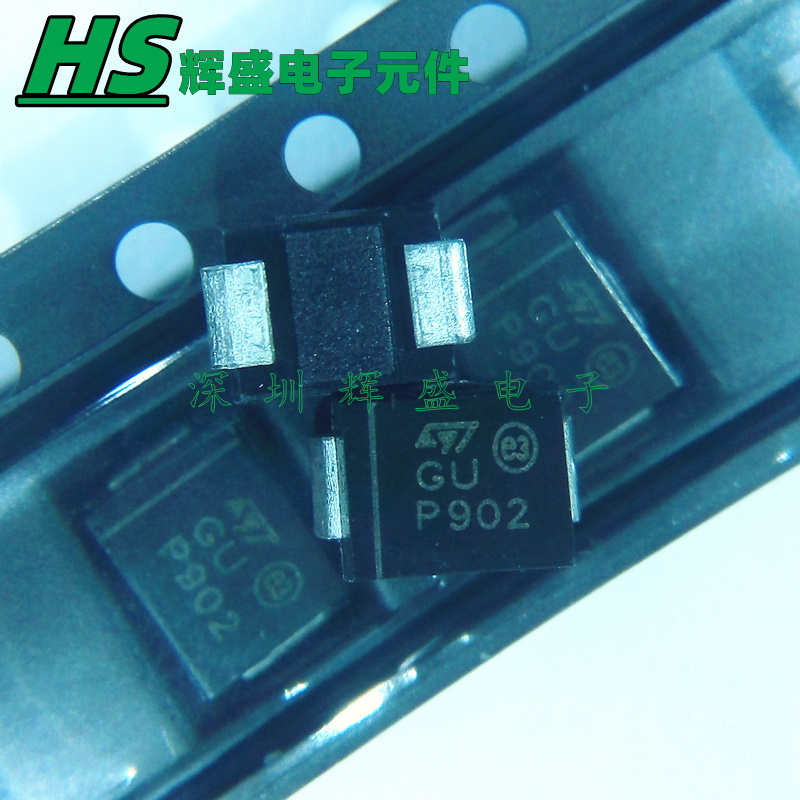 SM6T200A 丝印GU SMB DO-214AA TVS瞬变电压抑制二极管 全新原装