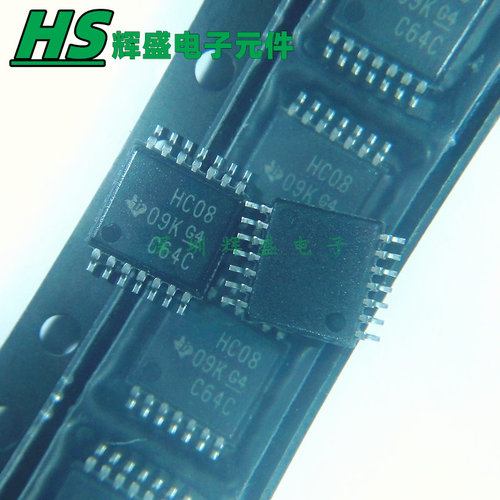 SN74HC08PWR TSSOP-14 四路2输入正与门 贴片逻辑芯片 进口原装