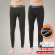 发热无痕抗静电德磨绒紧身秋裤 2条装 男冬季 男加绒裤 男νckc 保暖裤