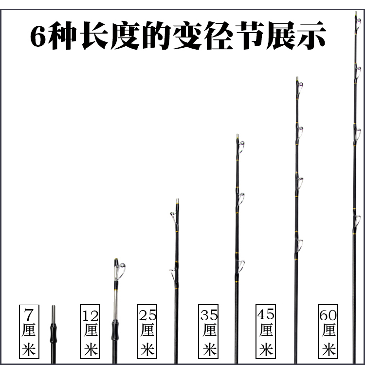 筏竿臂节插节 阀杆变径节配节筏钓竿手把B节中节配件千秋隆新品