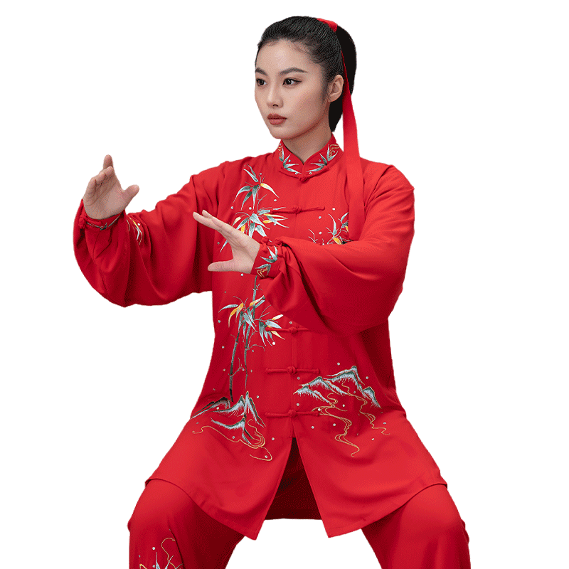 言一女2024刺绣太极服定做