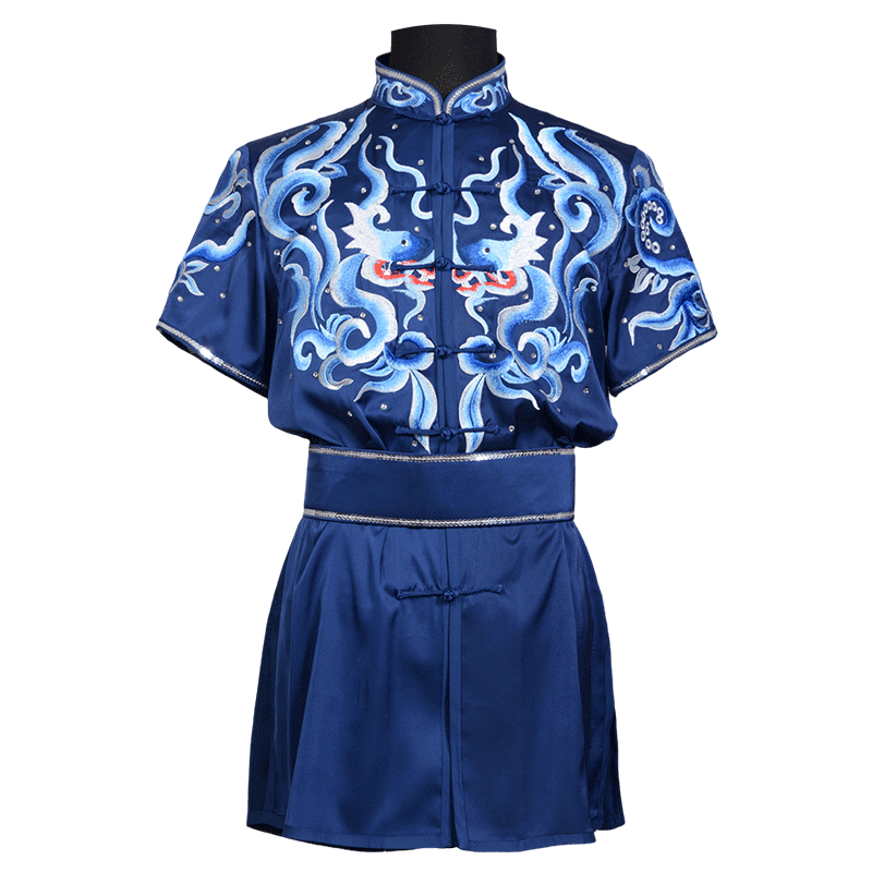 言一男新款亮钻武术服定做