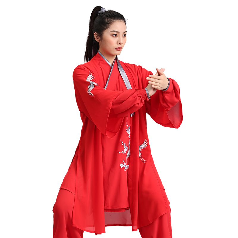 言一太极服丝麻汉风表演练功团体