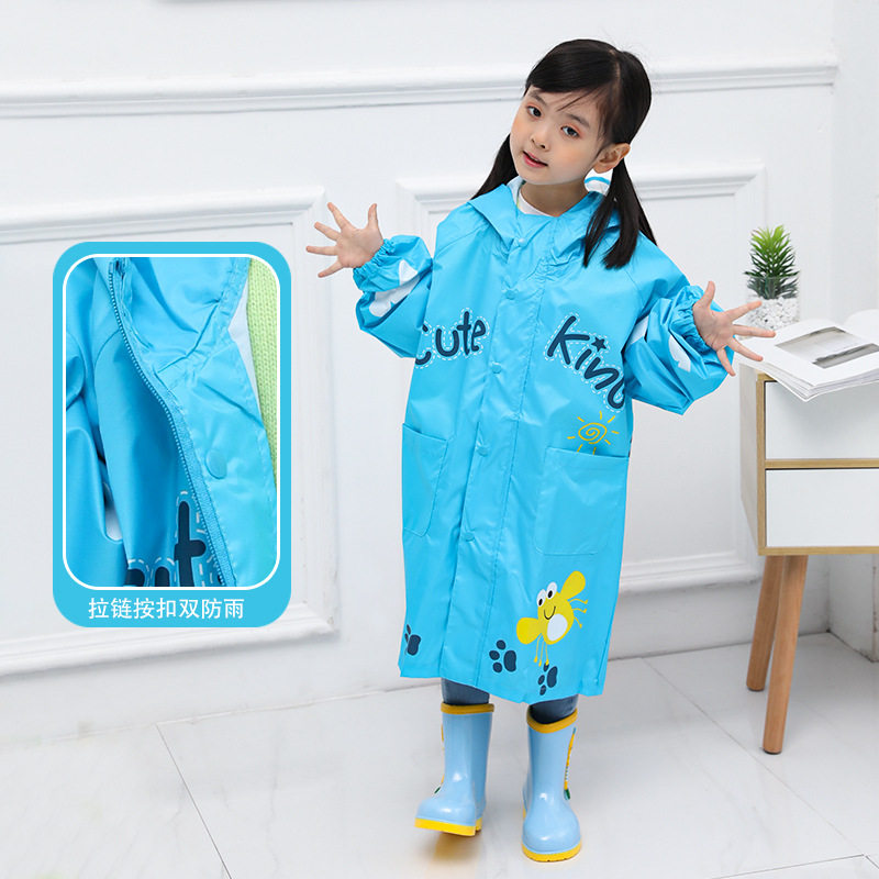 新款卡通儿童雨衣男童女童幼儿园中小童学生加厚帽檐雨鞋套装雨披