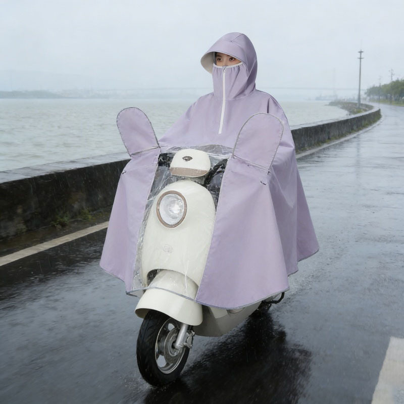 电动车雨衣加大加长2026新款防暴雨全身女时尚摩托车电车骑行雨披