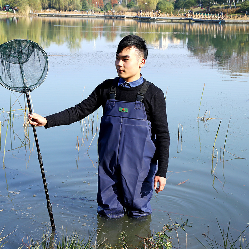 日韩欧美半身下水裤现货全身下水衣连体抓鱼捕鱼服钓鱼裤厂家