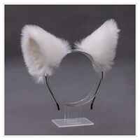 Cat ear hair band, fox headband, headwear, female Wolf dog, animal ear hair clip, bell hair clip accessory, cos decoration thumbnail 2