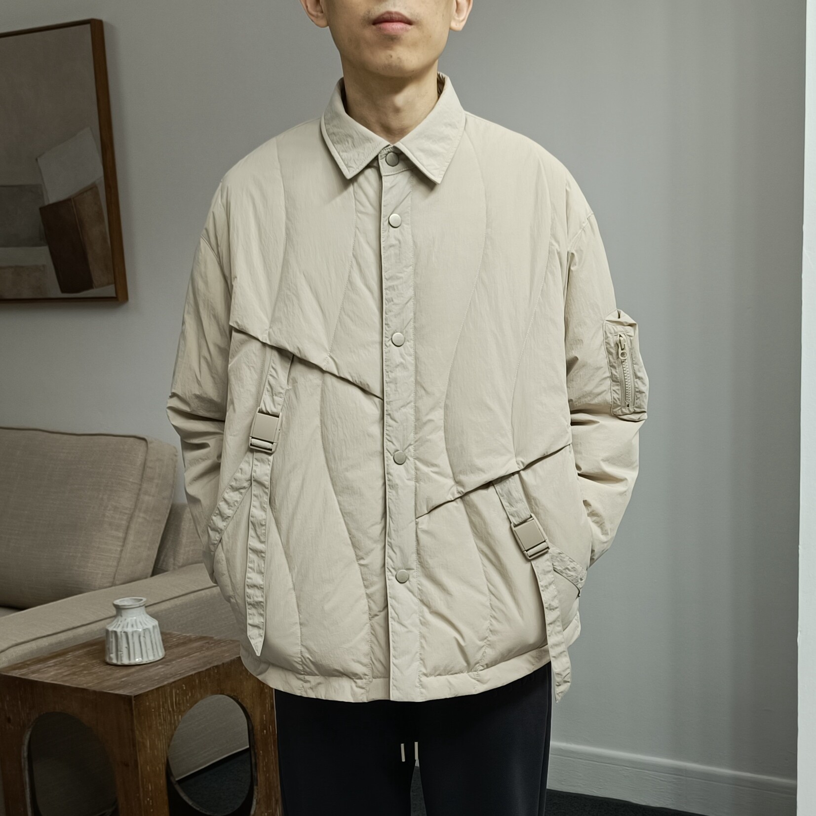 亏本清货冬季男织带个性羽绒服