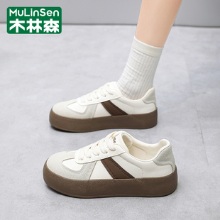 小众德训软底防滑潮鞋 木林森女鞋 运动休闲百搭板鞋 冬季 2025年新款