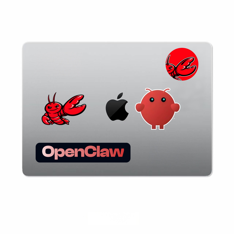 Openclaw养龙虾电脑贴纸个性手机mini macbook笔