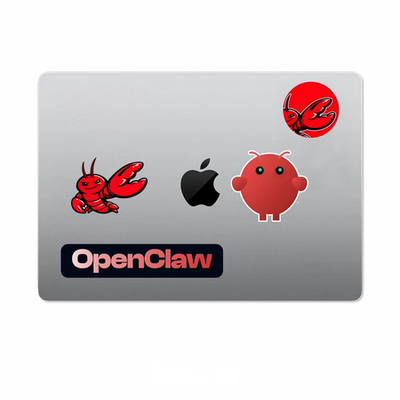 Openclaw养龙虾电脑贴纸个性手机mini macbook笔记本装饰贴画贴纸