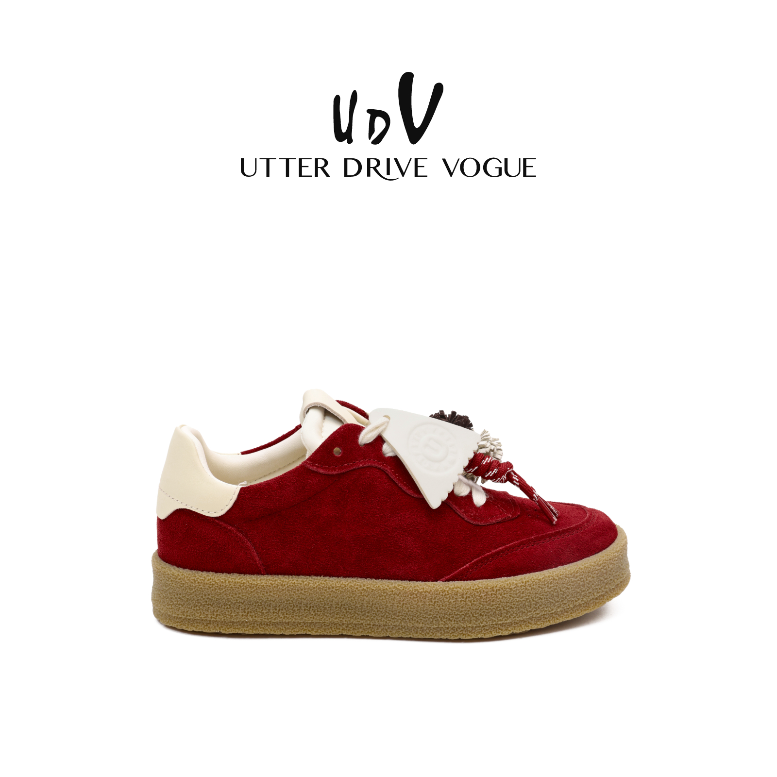 UDV真皮牛津底舒适德训鞋女2025秋季新款百搭休闲运动鞋板鞋潮流